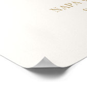 Ivory Gold Minimalist Wedding Welcome Sign Poster (Hoek)