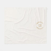 Ivory gold monogrammed wreath elegant fleece deken (Voorkant (Horizontaal))