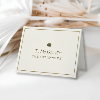 Ivory Gold Palm Opa Trouwdagkaart Bedankkaart
