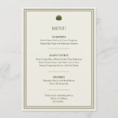 Ivory & Gold Palm Trouwmenu Menu (Voorkant)