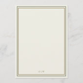 Ivory & Gold Palm Trouwprogramma Programmakaart (Achterkant)
