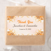 Ivory Gold Peach Floral Large Weddenschap Hartelij Etiket (Insitu)