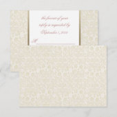 Ivory & Gold RSVP-briefkaart RSVP Kaartje (Voorkant / Achterkant)