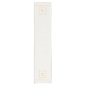 Ivory gold salon business logo korte tafelloper (Voorkant)