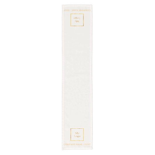 Ivory gold salon business logo korte tafelloper (Voorkant)