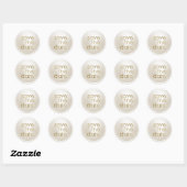 Ivory Gold Save the Date Envelope Seal Ronde Sticker (Vel)