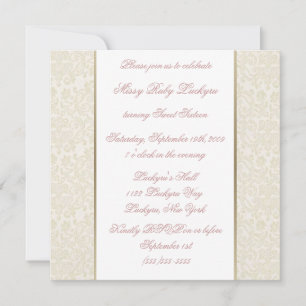 Ivory & Gold Sweet Sixteen Uitnodiging