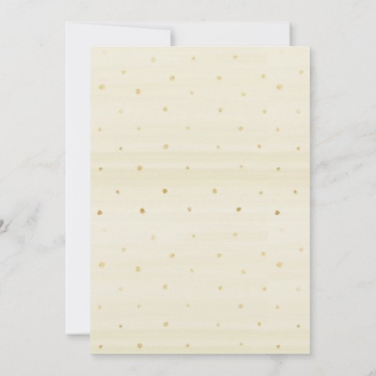 Ivory Gold White Floral String Lights Wedding Kaart (Achterkant)