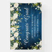 Ivory Golden Floral Rustic Afstuderen Afstuderen v Spandoek (Verticaal)