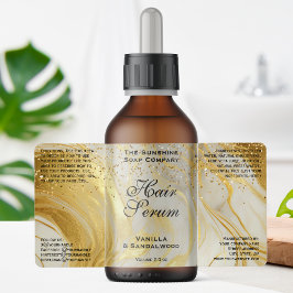 Ivory Goud Glitter Cosmetica Druppelfles Etiket