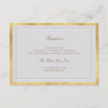 Ivory Gouden Bruiloft Formeel Elegant Ontvangst