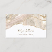 Ivory goudglitter-agaat visitekaartje (Voorkant)