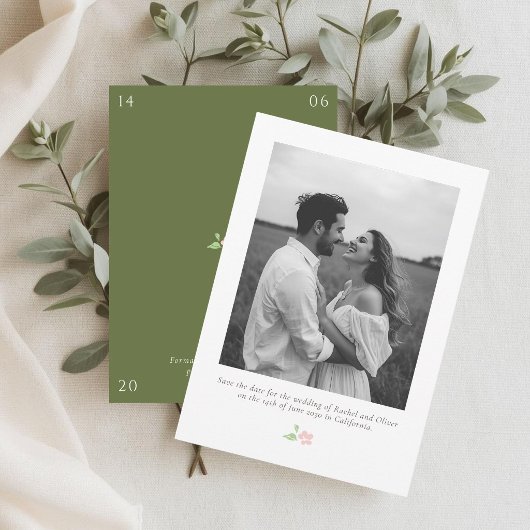 Ivory & Green | Chic Floral Wedding Save the Date