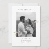 Ivory & Green | Chic Floral Wedding Save the Date (Voorkant)