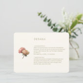 Ivory & Green | Chic Rose Wedding Detail QR Code Informatiekaartje (Staand voorkant)