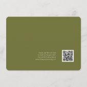 Ivory & Green | Chic Rose Wedding Detail QR Code Informatiekaartje (Achterkant)
