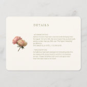 Ivory & Green | Chic Rose Wedding Detail QR Code Informatiekaartje (Voorkant)