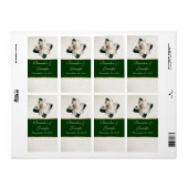 Ivory & Green Gardenia Mini Wine Labels (Full Sheet)