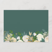 Ivory Green Gold Floral Greenery Advieskaart (Achterkant)
