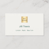 Ivory green qr code social media photo logo visitekaartje (Voorkant)