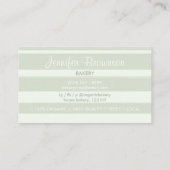 Ivory Green Tasty Bakery Cakes Sweets Snoep Shop Visitekaartje (Achterkant)