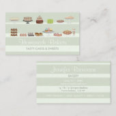 Ivory Green Tasty Bakery Cakes Sweets Snoep Shop Visitekaartje (Voorkant / Achterkant)