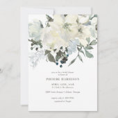 Ivory Greenery Waterverf Floral Vrijgezellenfeest Kaart (Voorkant)