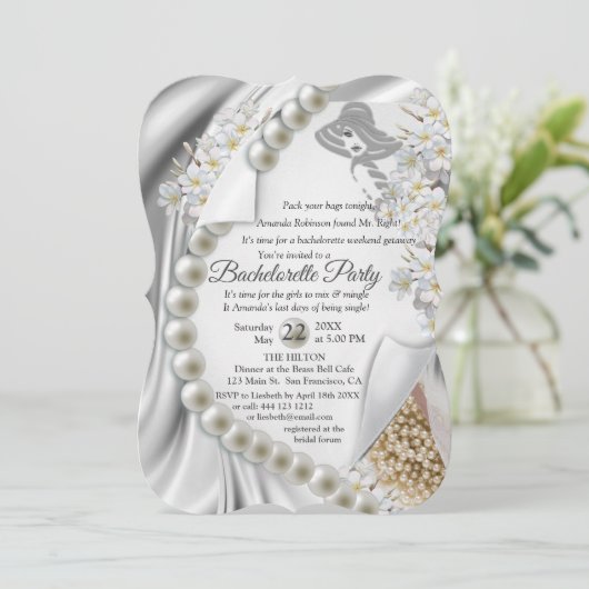 Ivory, groen, blauw, gouden zijde en parels Vrijge Kaart (Staand voorkant)