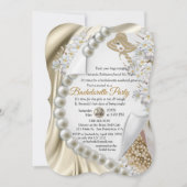 Ivory, groen, blauw, gouden zijde en parels Vrijge Kaart (Voorkant)