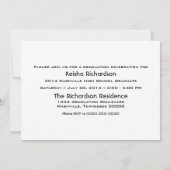 Ivory Grunge Banner Afstudeerder Invitation Kaart (Achterkant)