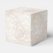 Ivory Grunge Distress Damask Bedankdoosjes (Achterkant)