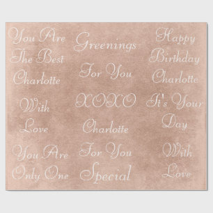 Ivory Grungy White Chic Velvet - Gepersonaliseerd Cadeaupapier