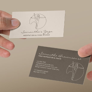 Ivory Gym Yoga Pilates Meditatie Instructeur Visitekaartje