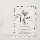 Ivory Hand Drawn A Tini Bit Older 30’s Birthday Kaart (Voorkant / Achterkant)