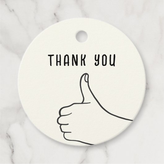 Ivory Hand Drawn Illustration Minimalist Wedding  Bedankjes Labels (Voorkant)