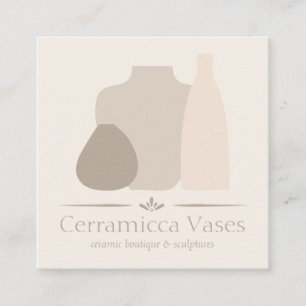 Ivory Handmade Porcelain Pottery Vase keramische p Vierkante Visitekaartje