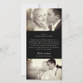 Ivory  handschrift Script 3 Fotohuwelijk Bedankkaart (Achterkant)