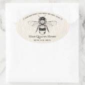 Ivory Honey Jar Boho Ovale Sticker (Tas)