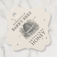 Ivory Honey Label (Fancy vierkant  kep bijen)