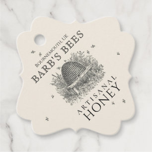 Ivory Honey Label (Fancy vierkant  kep bijen)