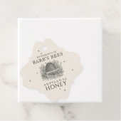 Ivory Honey Label (Fancy vierkant kep bijen) (In situ)