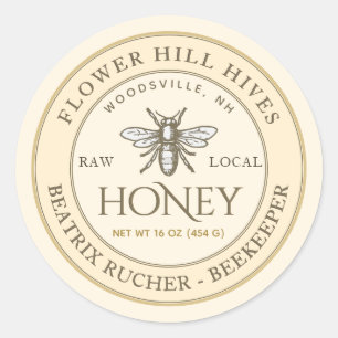 Ivory Honey Label met Franse bijen