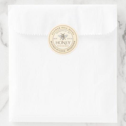 Ivory Honey Label met Franse bijen (Tas)