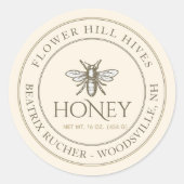 Ivory Honey Label met Franse bijen (Voorkant)