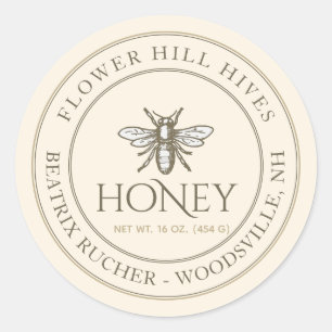 Ivory Honey Label met Franse bijen