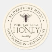 Ivory Honey Label met koningin Bee (Voorkant)