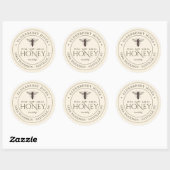Ivory Honey Label met koningin Bee (Vel)