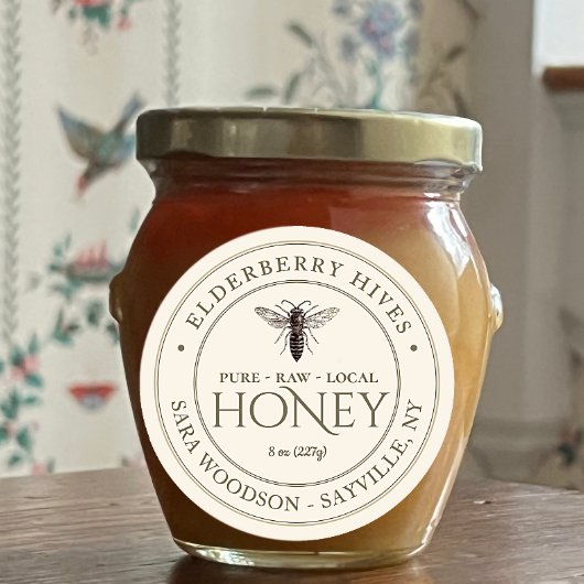 Ivory Honey Label met koningin Bee