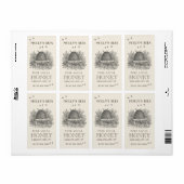 Ivory Honey Label met Skep Bijenteelt (Full Sheet)