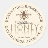 Ivory Honey Reflected Gold Tekst Honeybee Label (Voorkant)